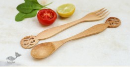 Purnak ✼ Udayagiri Wooden Cutlery - Set of Tow ✼ { 5 }